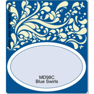 Blue Swirls 98 Custom Wine Labels Set of 30